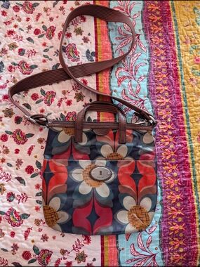 Fossil Keyper Multicolor Floral Crossbody Bag